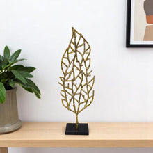 Load image into Gallery viewer, Marble Leaf Tabletop Sculpture - Gold / Gold
