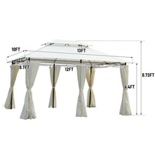 Load image into Gallery viewer, Outdoor Patio Gazebo Tent With Ventilated Double Roof And Sidewall
