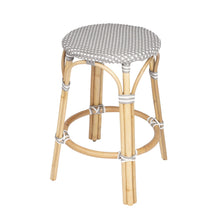 Load image into Gallery viewer, Rattan Backless Counter Height Bar Chair - Natural Gray / White
