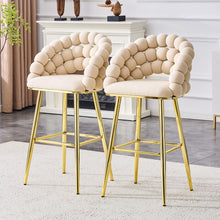 Load image into Gallery viewer, Bubble, Ball Chain Tufted Bar Chairs For Kitchen Island &amp; Home Bar (Set of 2)
