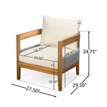 Load image into Gallery viewer, Porto - Outdoor Club Chair - Teak / Beige
