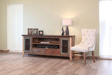 Load image into Gallery viewer, Wood Cabinet Enclosed Storage Distressed, TV Stand - Brown
