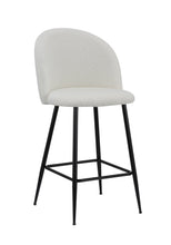 Load image into Gallery viewer, Metal Low Back Counter Height Bar Chairs (Set of 2) - White And Black
