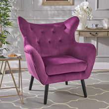 Load image into Gallery viewer, Alyssa - Mid Century Upholstered Arm Chair With Wingback Design
