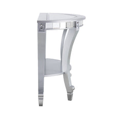 Load image into Gallery viewer, Mirrored Glass Half Circle Console Table With Storage - Silver
