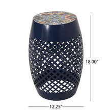 Load image into Gallery viewer, Roswell - Outdoor Side Table With Mosaic Tile Top
