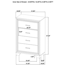 Load image into Gallery viewer, Funston - 4 Drawer Chest Of Drawers With Bar Handles - Brown Oak
