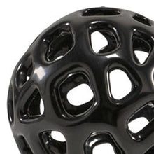 Load image into Gallery viewer, Hand Painted Decorative Orbs (Set of 2) - Black
