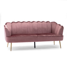 Load image into Gallery viewer, Modern Glam 3 Seater Sofa With Velvet Texture
