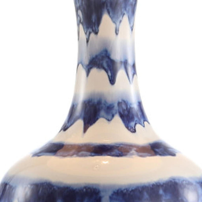 31" Novelty Table Lamp With Globe Shade - Blue