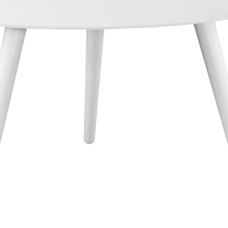 14" Aluminum End Table - White