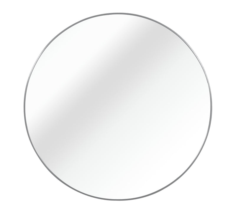Aluminum Round Framed Bathroom Vanity Mirror (756066) - Silver