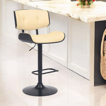 Load image into Gallery viewer, 46" Swivel Adjustable Height Bar Chair - Cream / Black
