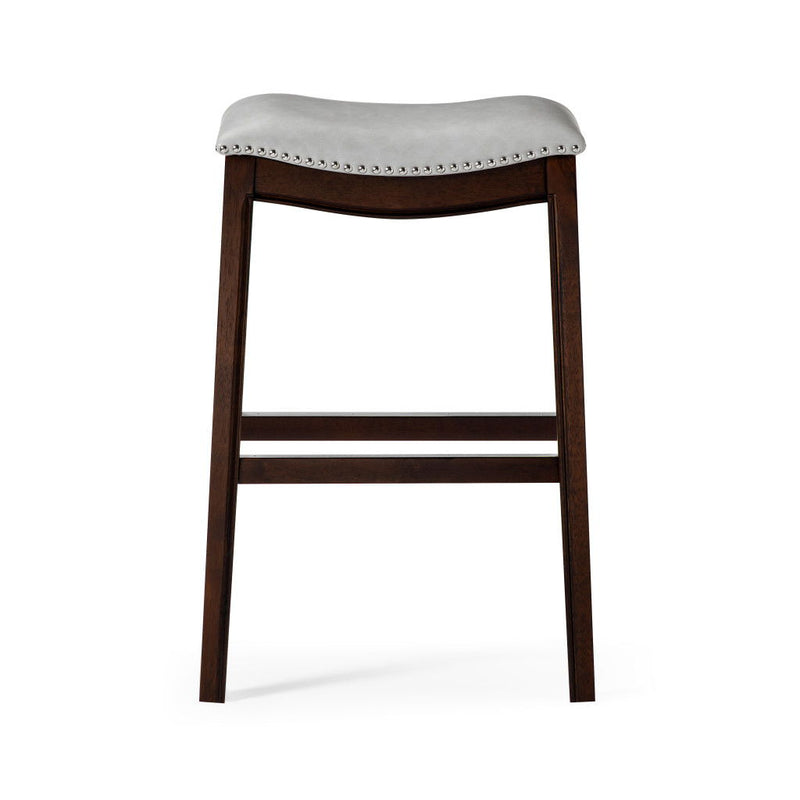 Backless Bar Height Bar Chair - Gray / Espresso