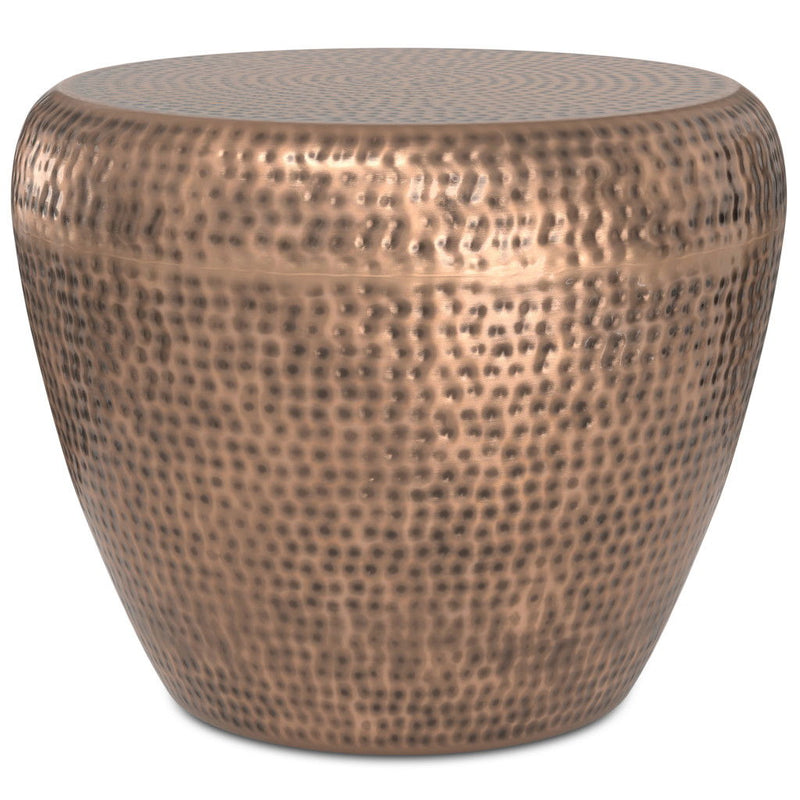 18" Metal Round End Table - Copper