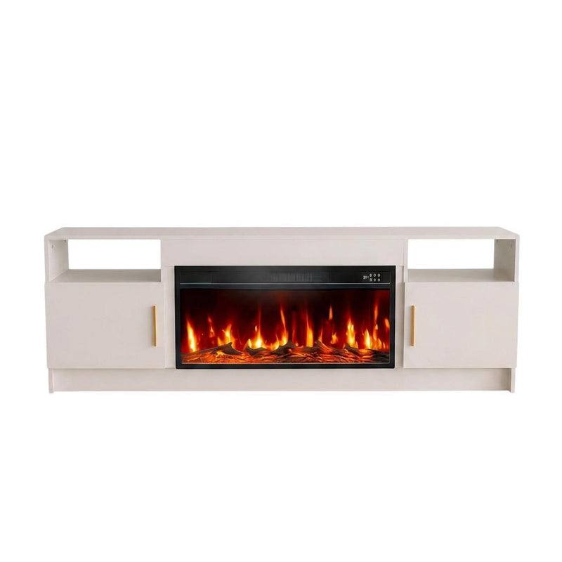 Fireplace TV Stand With Fireplace (734206) - White