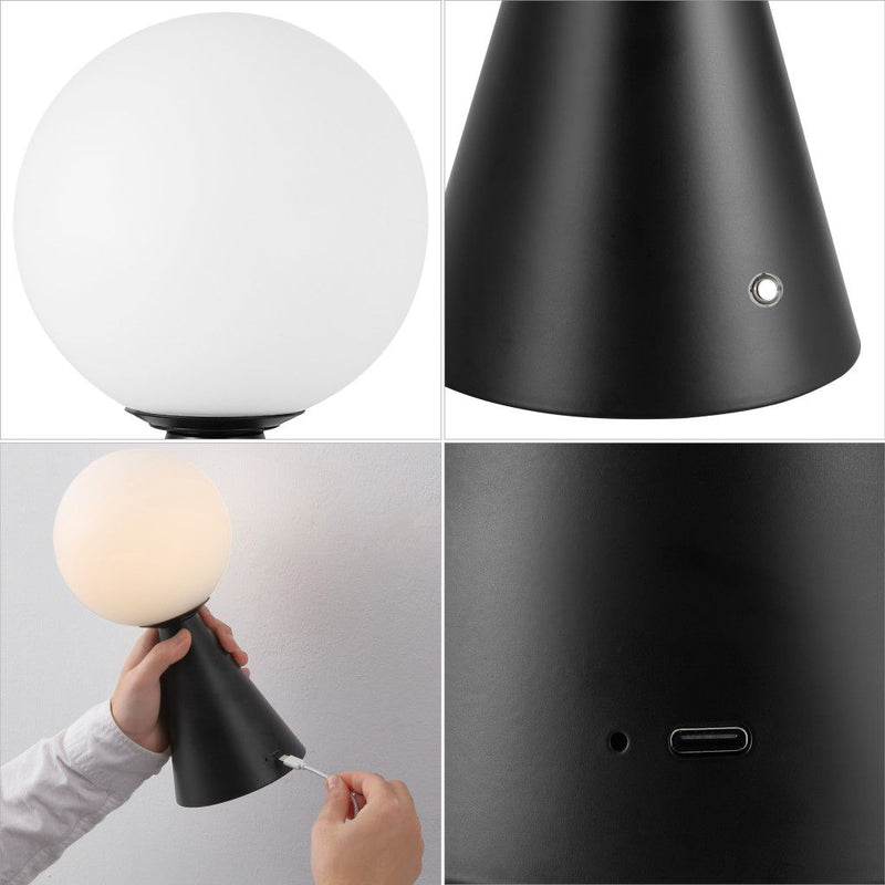 Lighthouse USB Table Lamps LED (Set of 2) - Black