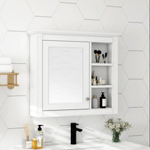 Load image into Gallery viewer, Wall Mounted Medicine Cabinet With Mirror And 3 Open Shelves

