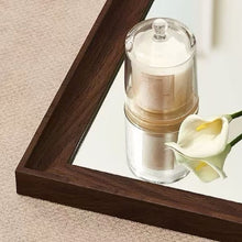 Load image into Gallery viewer, Wood Square Framed Cheval Mirror - Burnished Brown
