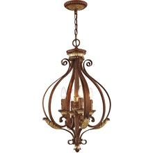 Load image into Gallery viewer, 27" Four Light Dimmable Chandelier With Shades - Bronze

