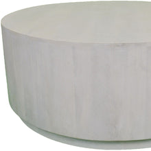 Load image into Gallery viewer, Rustic Solid Wood Round Distressed Coffee Table - White
