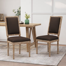 Load image into Gallery viewer, French Country Style Dining Chair With Upholstered Seating And Fluted Legs
