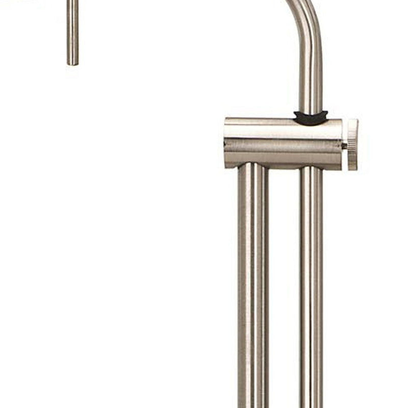 Metal Adjustable Table Lamp With Nickel Rectangular Shade - Nickel