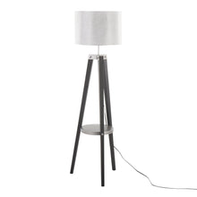 Load image into Gallery viewer, Compass - Mid Century Modern Floor Lamp With Shelf

