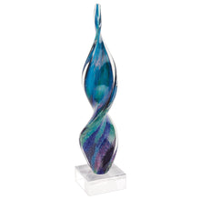 Load image into Gallery viewer, Murano Modern Abstract Tabletop Sculpture (376077) - Blue / Green

