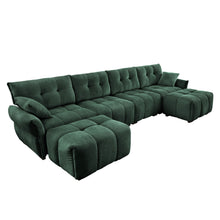 Load image into Gallery viewer, Sofa Set With Ottoman And Pillows, Textured, High Resilience Cushions
