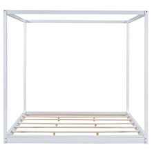 Load image into Gallery viewer, Wood Canopy Platform Bed With Support Legs And Airflow Slats
