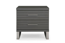 Load image into Gallery viewer, Two Drawer Nightstand - Silver And Gray

