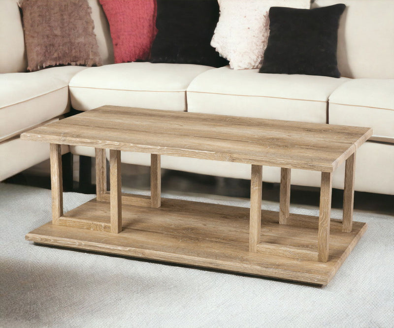 42" Wood Coffee Table - Natural