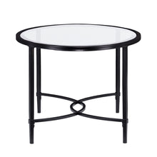 Load image into Gallery viewer, Glass And Metal Oval Coffee Table - Clear / Black
