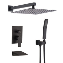 Load image into Gallery viewer, Modern 10" Wall Mounted Rainfall Shower Head System
