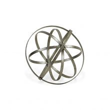 Load image into Gallery viewer, Hand Painted Decorative Orb Tabletop Sculpture - Silver
