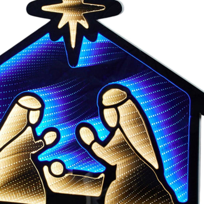 Christmas Tabletop Sign With LED - Blue / White