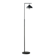 Load image into Gallery viewer, LED Arc Floor Lamp With Black Metal Bowl Shade - Black
