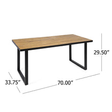 Load image into Gallery viewer, Outdoor Dining Table With U Shape Legs And Slat Top Table - Teak
