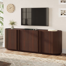 Load image into Gallery viewer, TV Stand With Fluted Tambour Style Door
