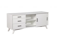 Load image into Gallery viewer, Mahogany Solids Okoume And Veneer Open Shelving TV Stand - White
