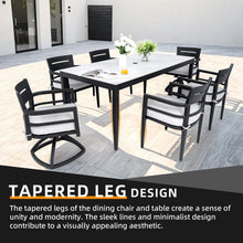 Load image into Gallery viewer, Modern Outdoor Patio Dining Set With Table And Chairs With Sunbrella Cushions
