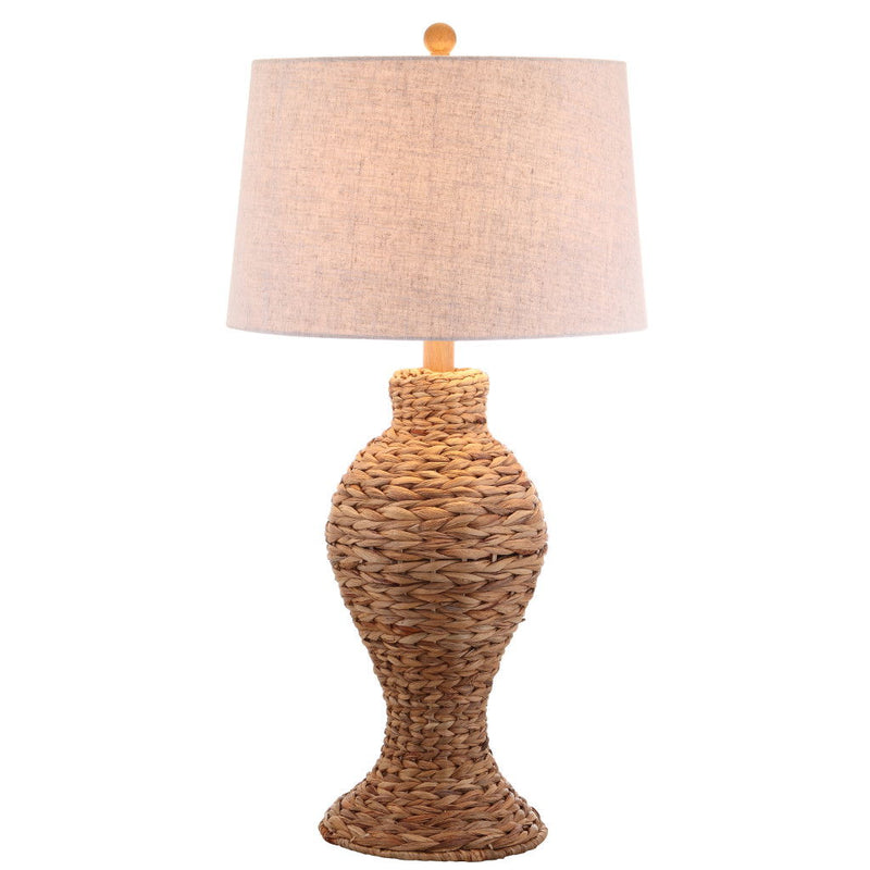 Urn Table Lamp With Drum Shade - Natural