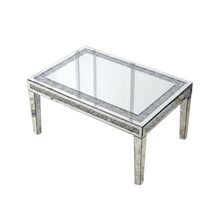 Load image into Gallery viewer, Mirrored Faux Crystal Glass Coffee Table - Clear / Silver
