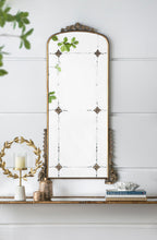 Load image into Gallery viewer, Antique Arched Mirror With Metal Frame, Full Length Mirror For Living Room Bathroom Entryway - Gold
