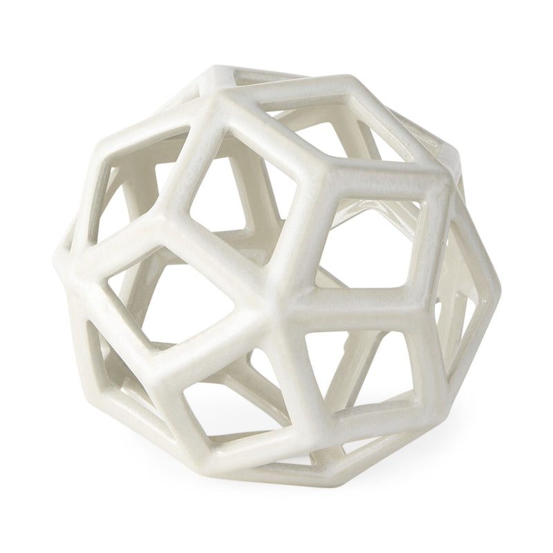 Decorative Orb Tabletop Sculpture (392532) - White