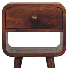 Load image into Gallery viewer, 22" Solid Wood Square One Drawer Nightstand - Brown
