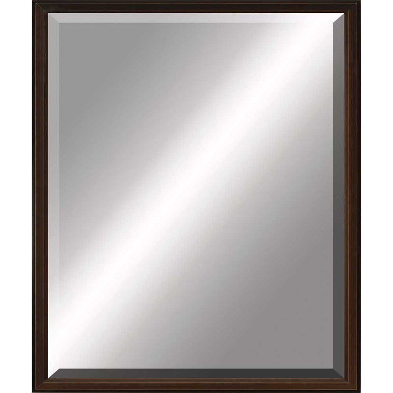 31" Wood Accent Mirror - Bronze