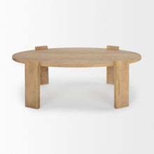 Load image into Gallery viewer, 48" Solid Wood Oval Coffee Table - Natural
