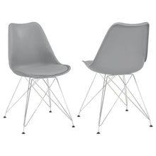 Load image into Gallery viewer, Padded Side Chair And Soft Upholstered Seat (Set of 2) - Gray
